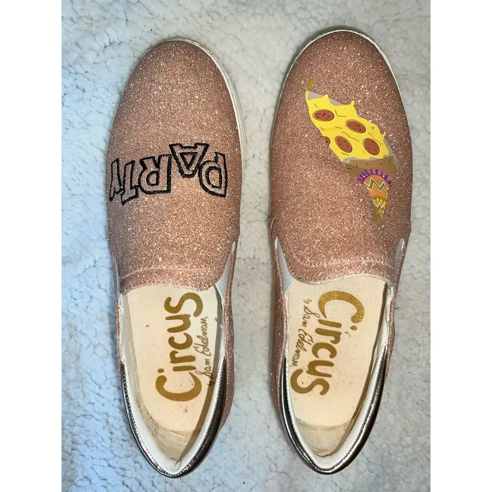 Circus by Sam Edelman rose gold glittery slip-ons - size 7M